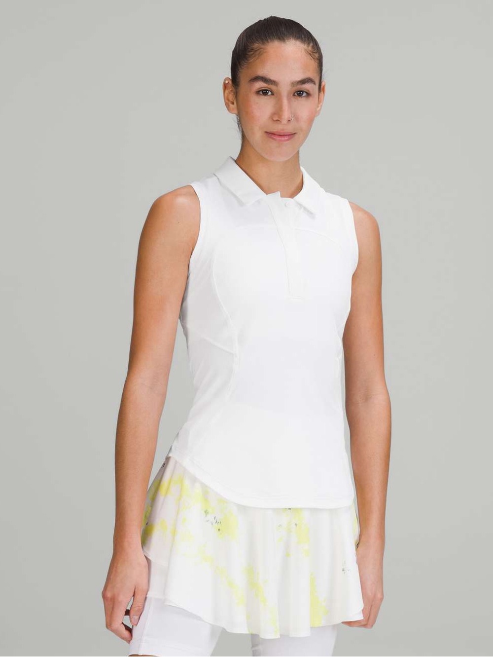 Lululemon Quick-Drying Sleeveless Polo Shirt in White